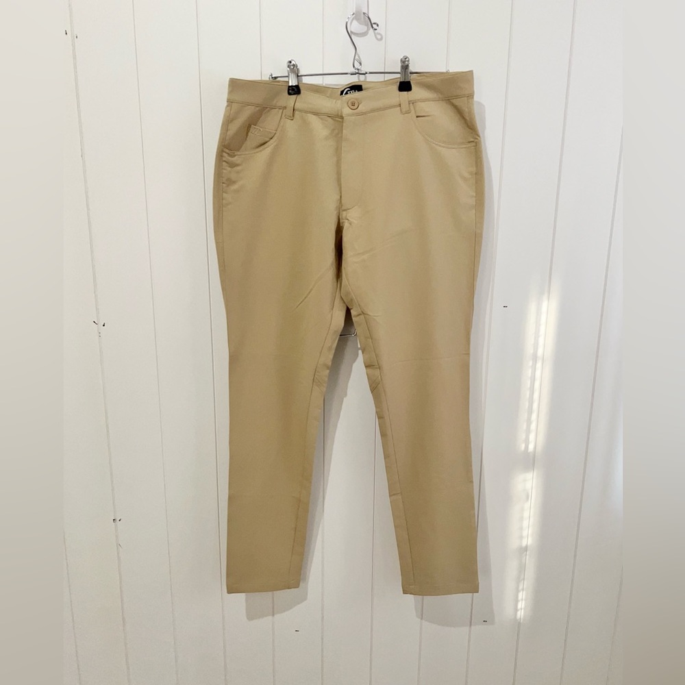 ZYIA pants  athletic golf preppy Women size L Carmel tan